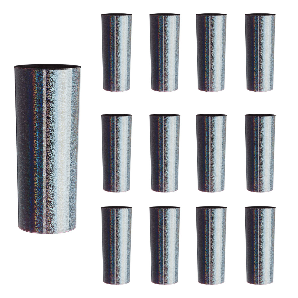 Copos Acrílico 12pçs 320ml  Metalizado Glitter Resistente Premium