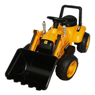 Trator Escavadeira Elétrico Bateria Recarregável 12V Infantil Amarelo - Tratorzinho Eletrico - Mini Veículo em Oferta na Shopee