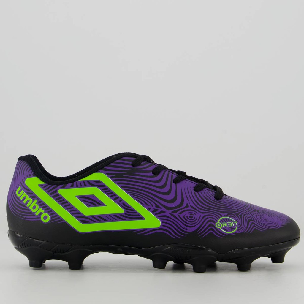 Chuteira Umbro Orbit Campo Juvenil Preta e Verde em Oferta na Shopee