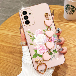 Capa Para Samsung Galaxy A56 A16 A55 A35 A25 A54 A34 5G A15 A14 A13 4G 5G A24 A04S 4G Rosa E Branca Com Pulseira De Amor em Oferta na Shopee