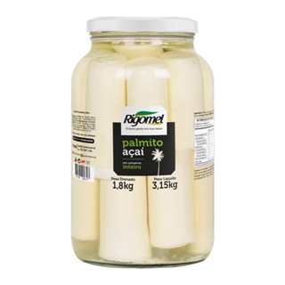 Palmito de Açaí Inteiro em Conserva Rigomel 1,8kg em Oferta na Shopee
