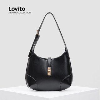 (Lovito Refine) Elegante simples deslocamento estilo coreano de ombro pequena para mulheres LFAR6077 em Oferta na Shopee