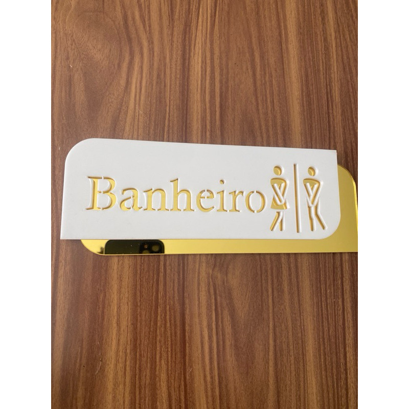 Placa De Sinalização Banheiro Plaquinha decorativa para banheiro plaquinha de sinalização Plaquinha em acrílico em Oferta na Shopee