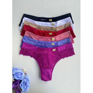 Kit Calcinha Plus size Fio Duplo Lateral Dupla c/ Renda Lingerie Feminina Conforto em Oferta na Shopee