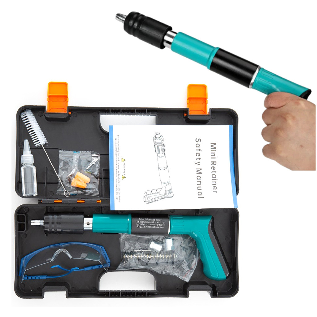 Kit Fixadora Finca Pino Pistola Profissional Ação Para Parede e metal Com Acessórios