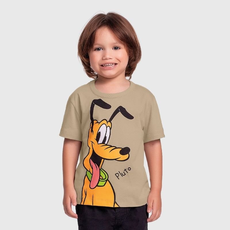 Camiseta Infantil Masculina Pluto Disney Original
