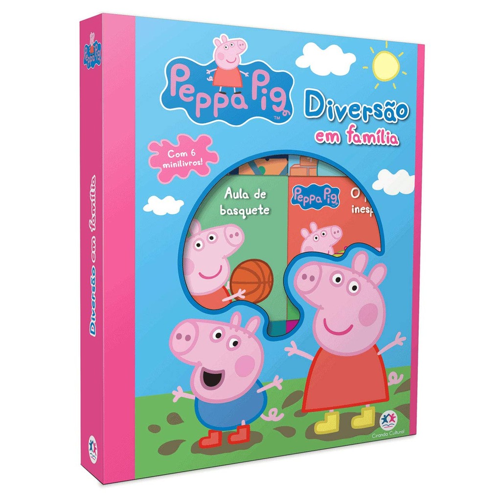 Box com 6 Minilivros | Peppa Pig | Diversão em família em Oferta na Shopee