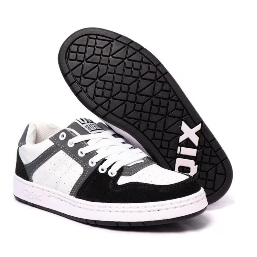 Tênis Qix 80s Skate Cor Branco/Cinza/Preto Cod-52010005-499