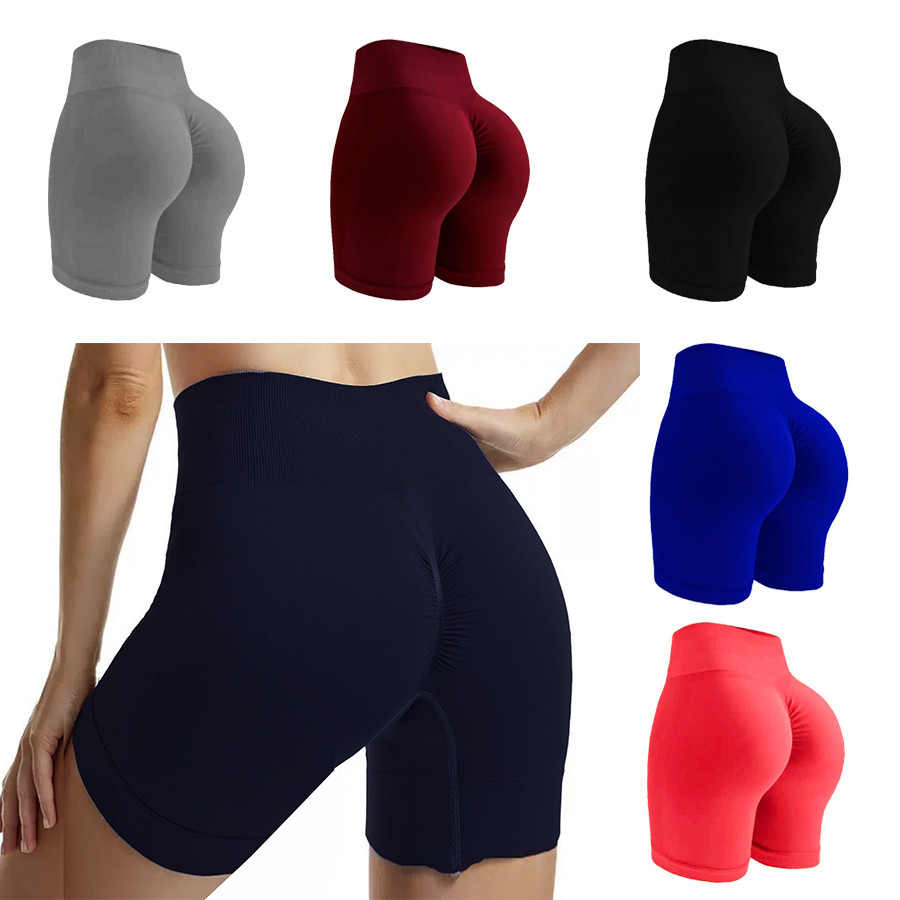 Kit 2 Bermuda Fitness Academia Liso Empina Bumbum Cintura Alta em Oferta na Shopee