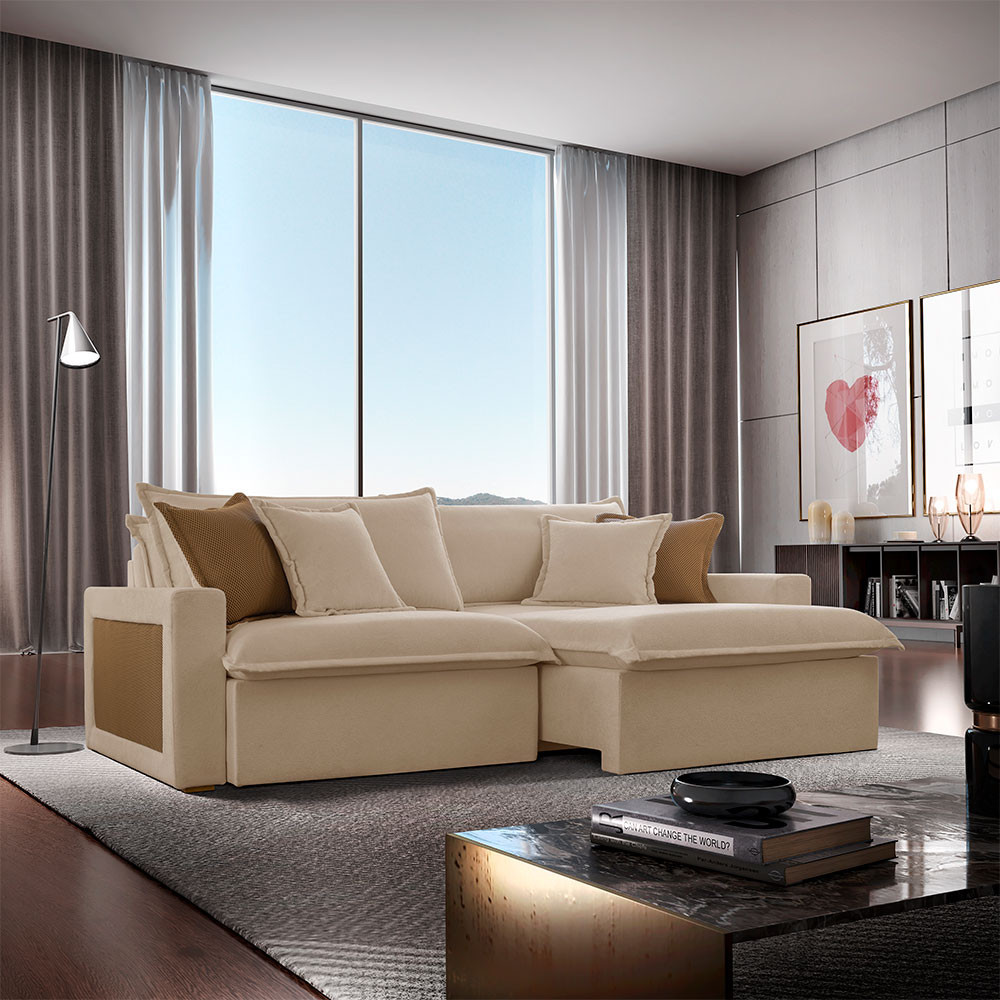 Sofá Dallas Linho Dois Módulos de 90cm B15 Meu Sofá Online
