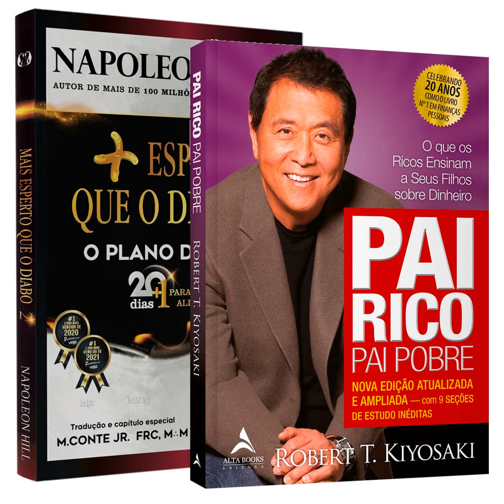 Kit Pai Rico Pai Pobre e Mais Esperto Que o Diabo 2 - KIT MENTES MILIONÁRIAS