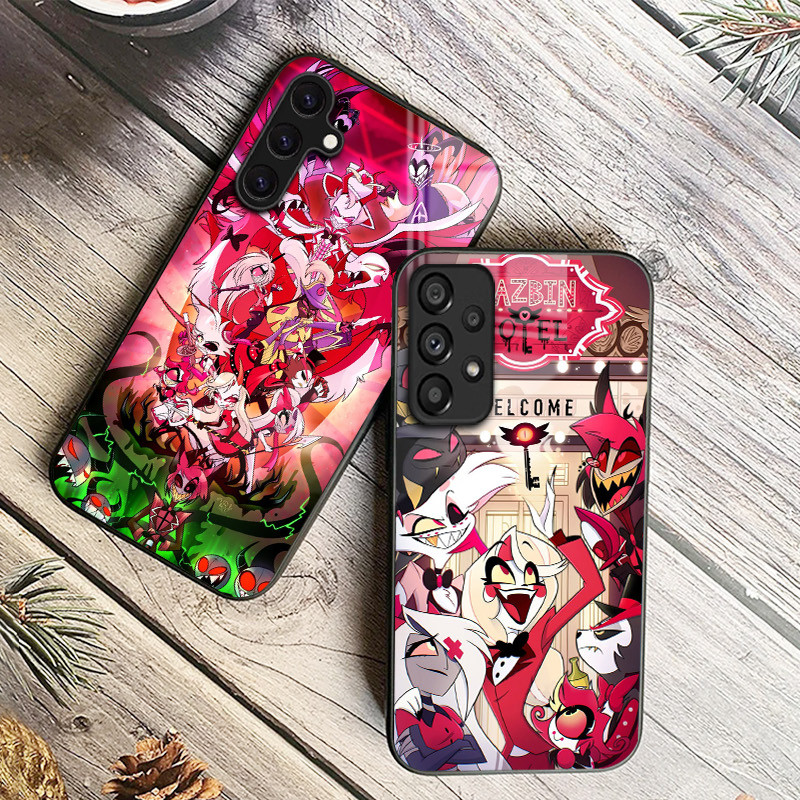 Hazbin Hotel 04 Capa De Telefone De Vidro Para Samsung Galaxy A14 A16 A30 A22 A32 A33 A34 A40 A42 A55 4G A52 A53 A54 A70