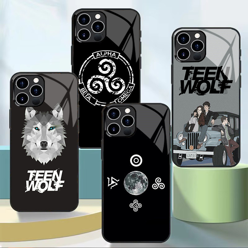 GK-1 Teen Wolf 02 Capa De Telefone De Vidro Temperado Para Iphone 11 12 Mini 13 14 Plus 17,15 16 Pro Max