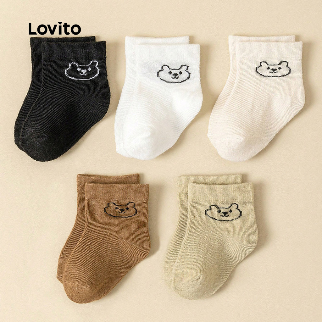 Lovito Meias Fofas Da Série Morandi Color De Desenho Animado Para Bebês E Crianças LCS099125 em Oferta na Shopee