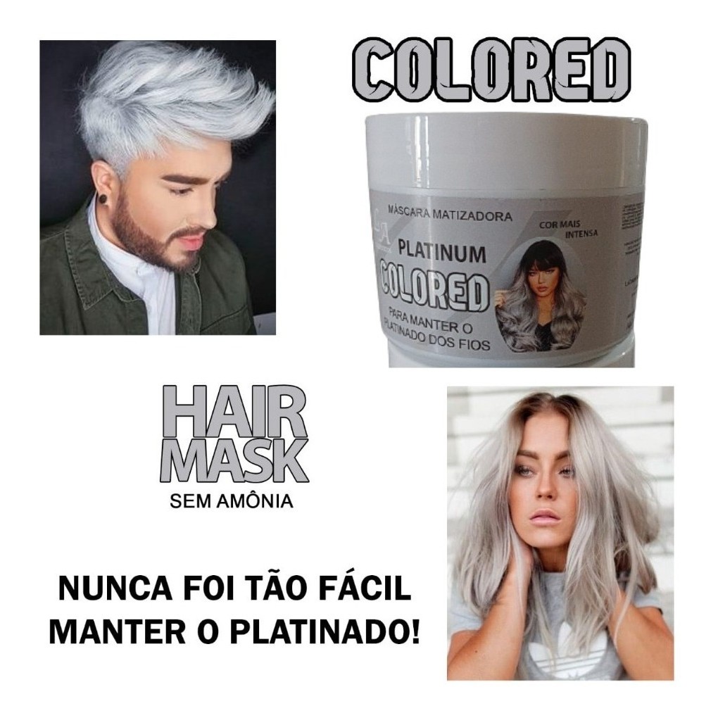 Máscara Tonalizante Platinum Efeito Cinza Cosmético 300g Efeito Natural