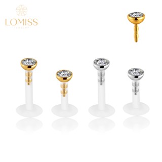 LOMISS Piercing Labret Helix Bioflex Zircônia Para Misturar Conch Tragus em Oferta na Shopee
