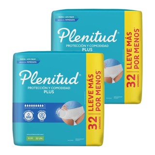 Roupa Íntima Plenitud Plus Tamanho P/M - 2 Pacotes com 32 Tiras - Total 64 Tiras em Oferta na Shopee