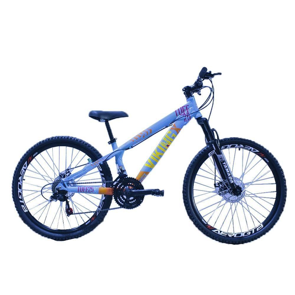 Bicicleta Vikingx Aro 26 Câmbios Importados 21v Aero Azul Laranja