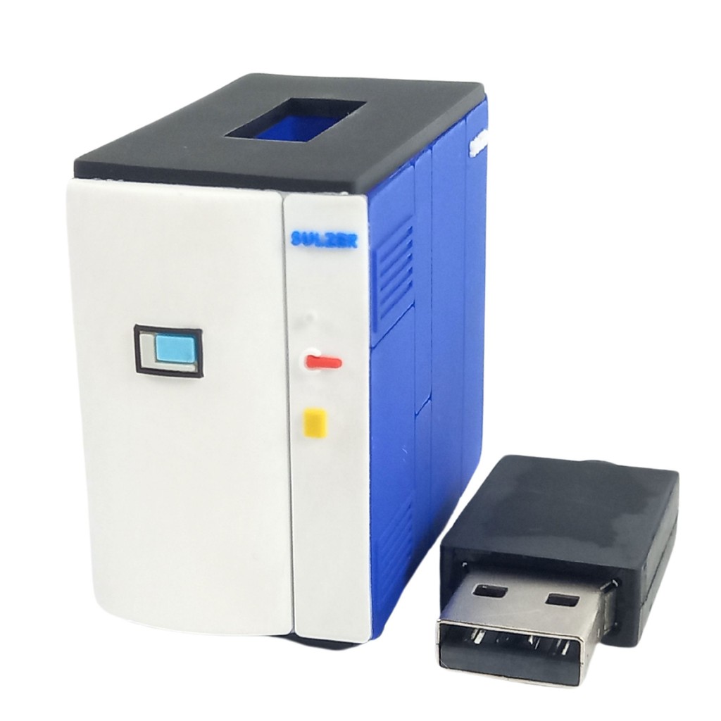 Chaveiro de Borracha C/ Pendrive 8GB Modelo TurboCompressor