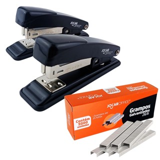 Kit 2 Grampeador Metal + 5000 Grampo 26/6 Galvanizado Escritório Home Office Escola Grampear em Oferta na Shopee
