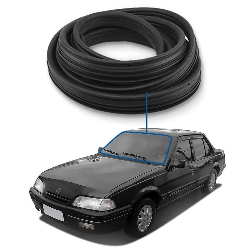 BORRACHA PARABRISA MONZA HATCH CLASSIC 82 A 90 MONZA TUBARÃO 91 A 96 SEM FRISO