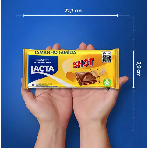 Detalhes do Chocolate Shot Lacta 145g