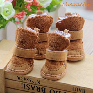 Personagem Pet Shoes Moda 4 Pçs/set Para Cães Pequenos , Gatos Outono , Inverno Mantendo Quente Tênis Antiderrapantes em Oferta na Shopee