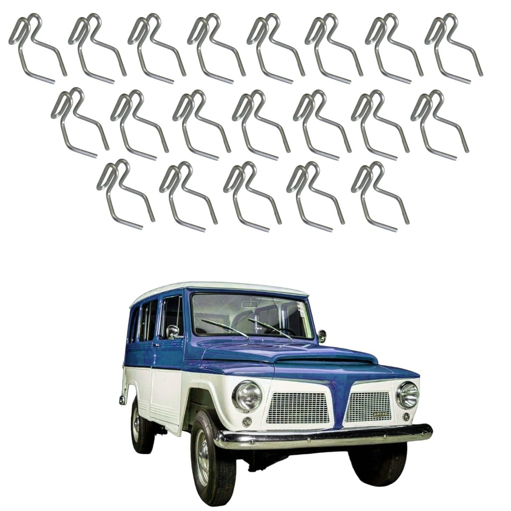 Kit Grampo Do Forro da Porta Rural F75 Ford Willys