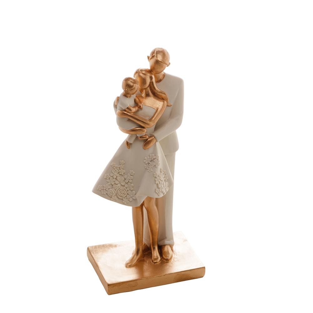 Figura Decorativa Wolff Família de Resina Branco 9cm x 20cm - Home & Living
