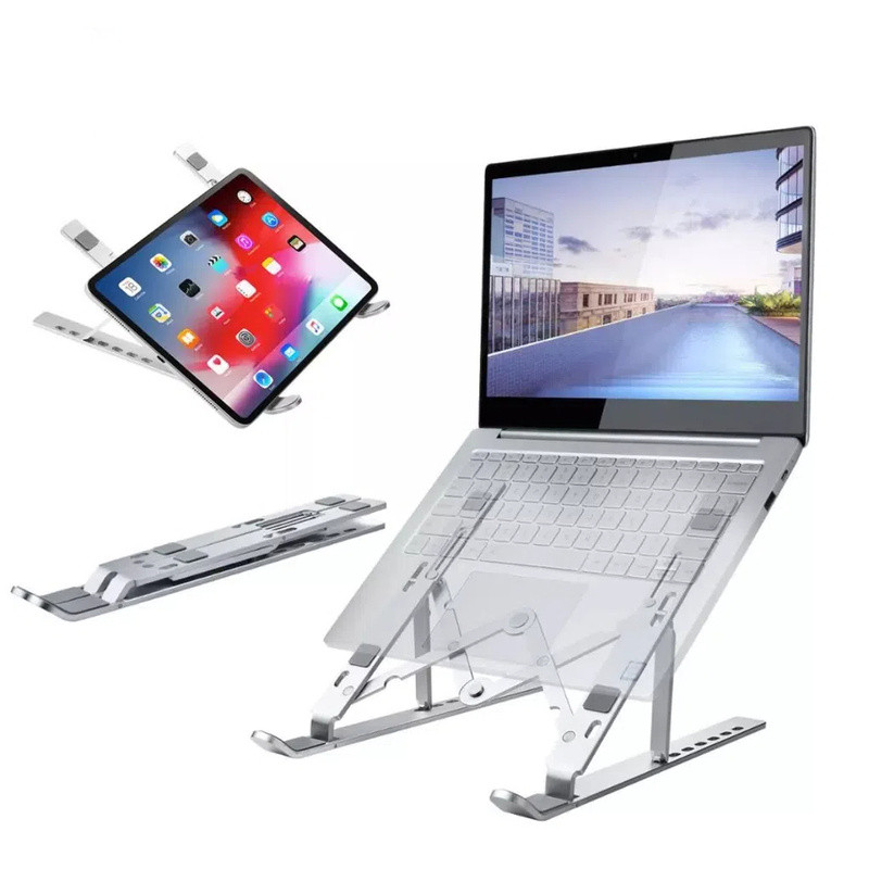 Suporte Para Notebook Ipad Tablet em Alumínio Ajustável Dobrável Ergonômico Resistente em Oferta na Shopee