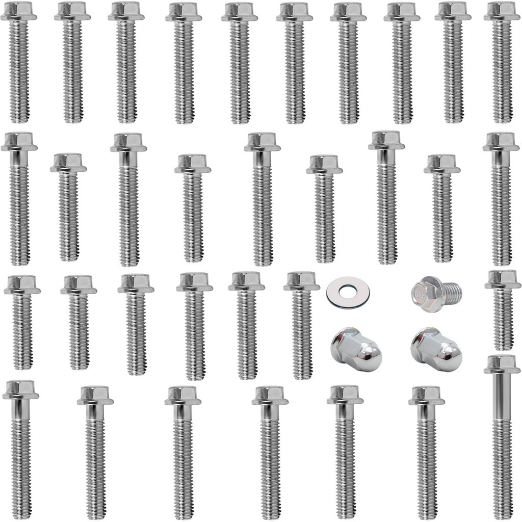 Kit parafusos zincados tampa motor completo CG125 Titan 1995 a 1999 inteiro