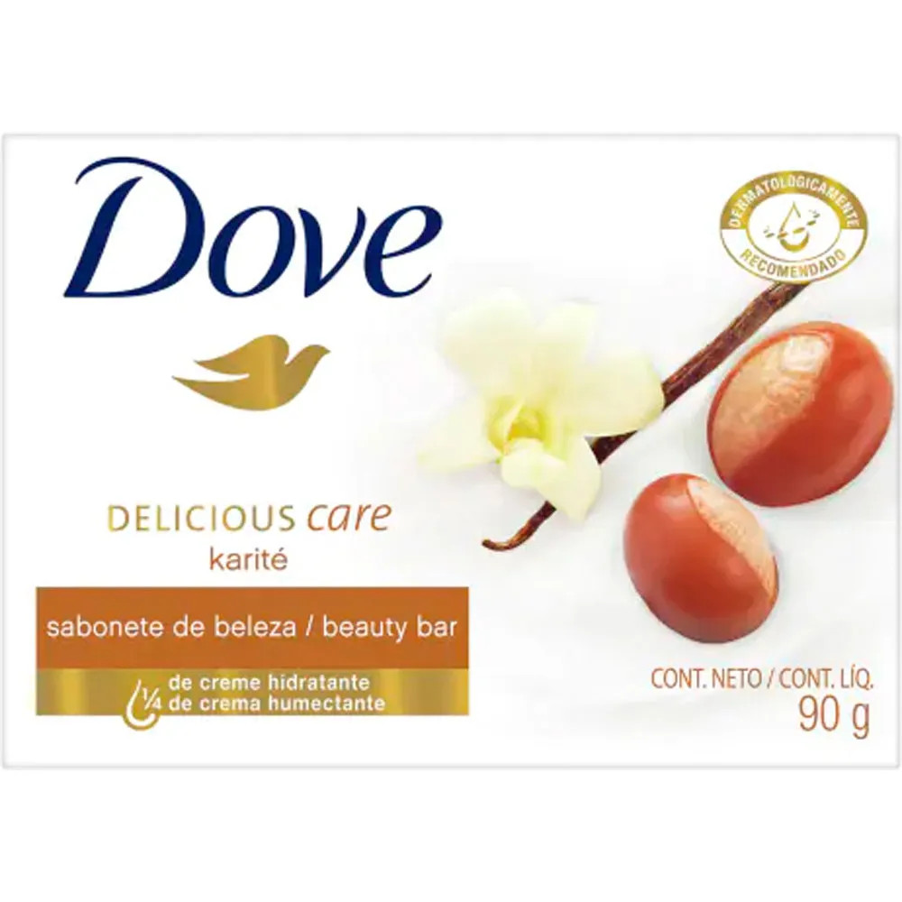 Kit C/ 2 Sabao em barra Dove Oleo de Karite e Baunilha Delicious Care 90g