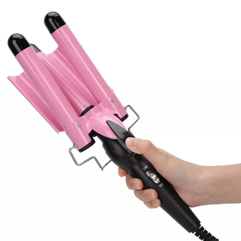 Modelador de cachos tri ondas  modelador 22cm de diâmetro em Oferta na Shopee