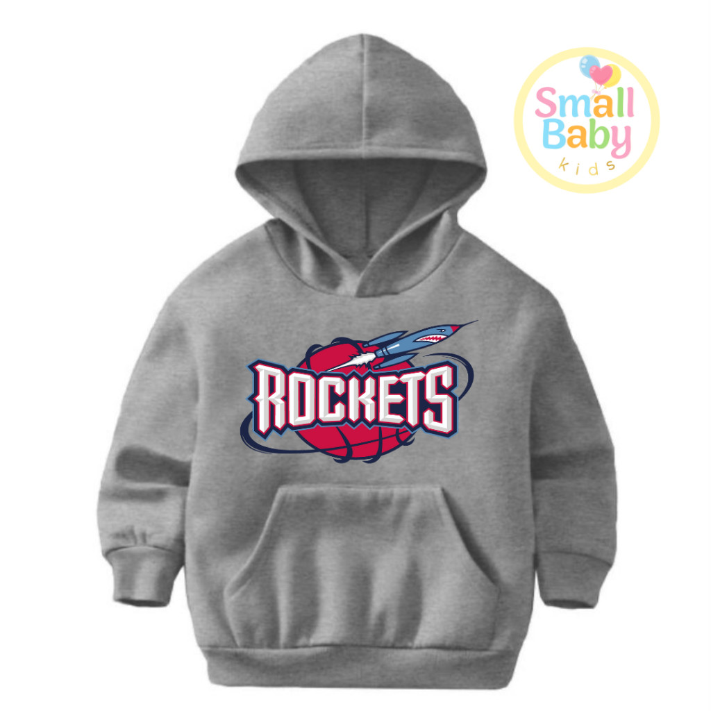 Blusa Moletom Infantil Unissex Times de Basquete USA Houston Rockets