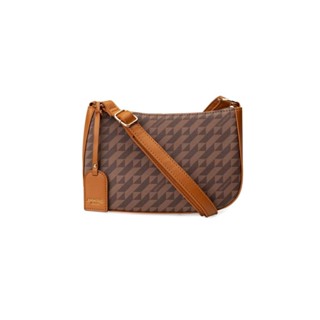 Bolsa Transversal Feminina Pequena Monograma BG Marrom em Oferta na Shopee