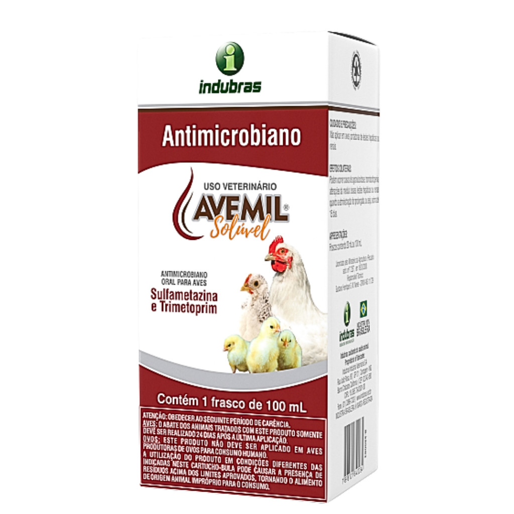 AVEMIL 100 ML - ANTIMICROBIANO PARA AVES - ANTIDIARRÉICO PARA AVES em Oferta na Shopee