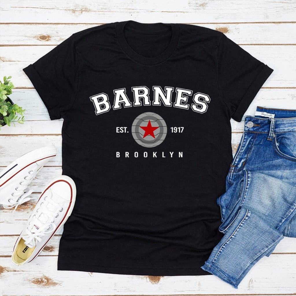 [Camiseta Premium em Algodão Puro]SISI Camiseta Basica Camisa Bucky Barnes 1917 Mcu Brooklyn Star Filme Unissex