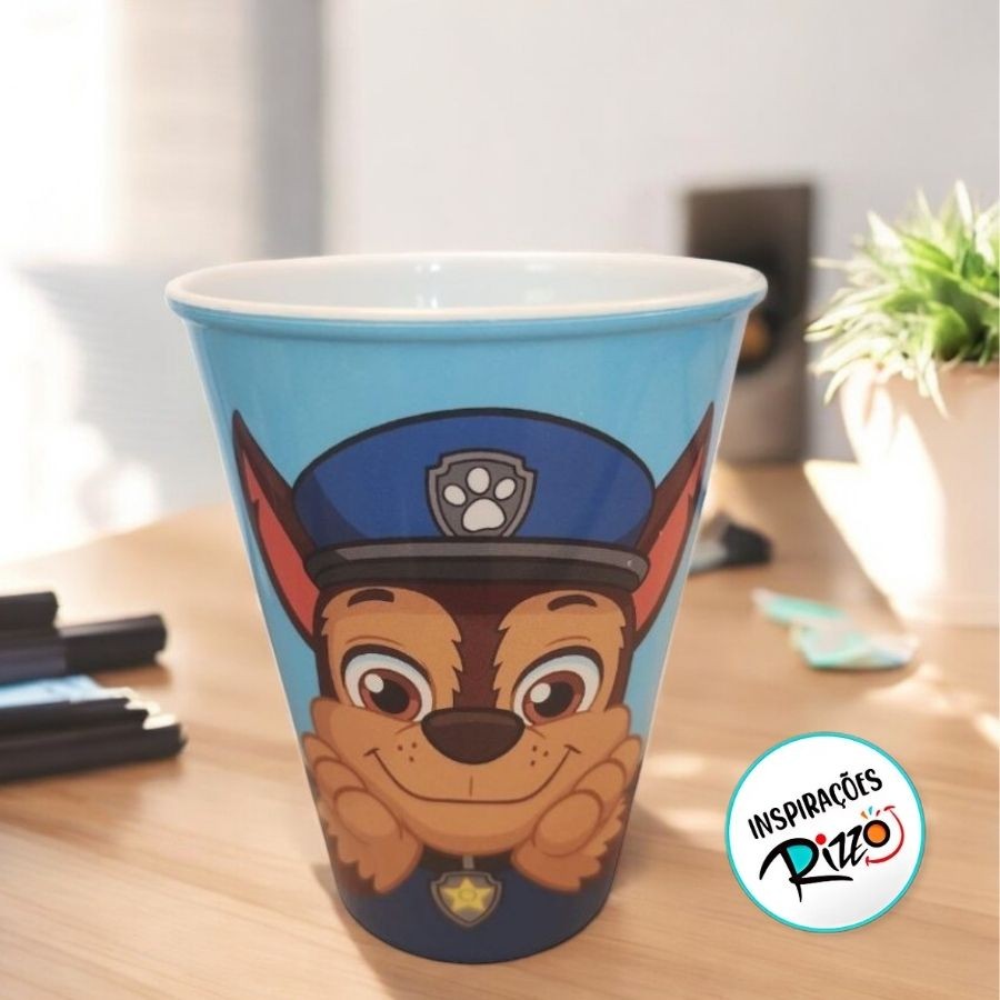 Copo Plástico Patrulha Canina - Azul - 270ml - 1 unidade - Plasútil - Rizzo - Home & Living
