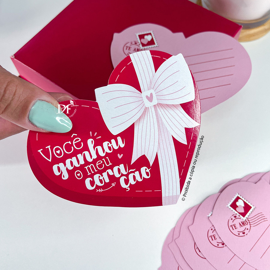 Postal Coração - Dia dos Namorados | Cartão para presentes ou encomendas