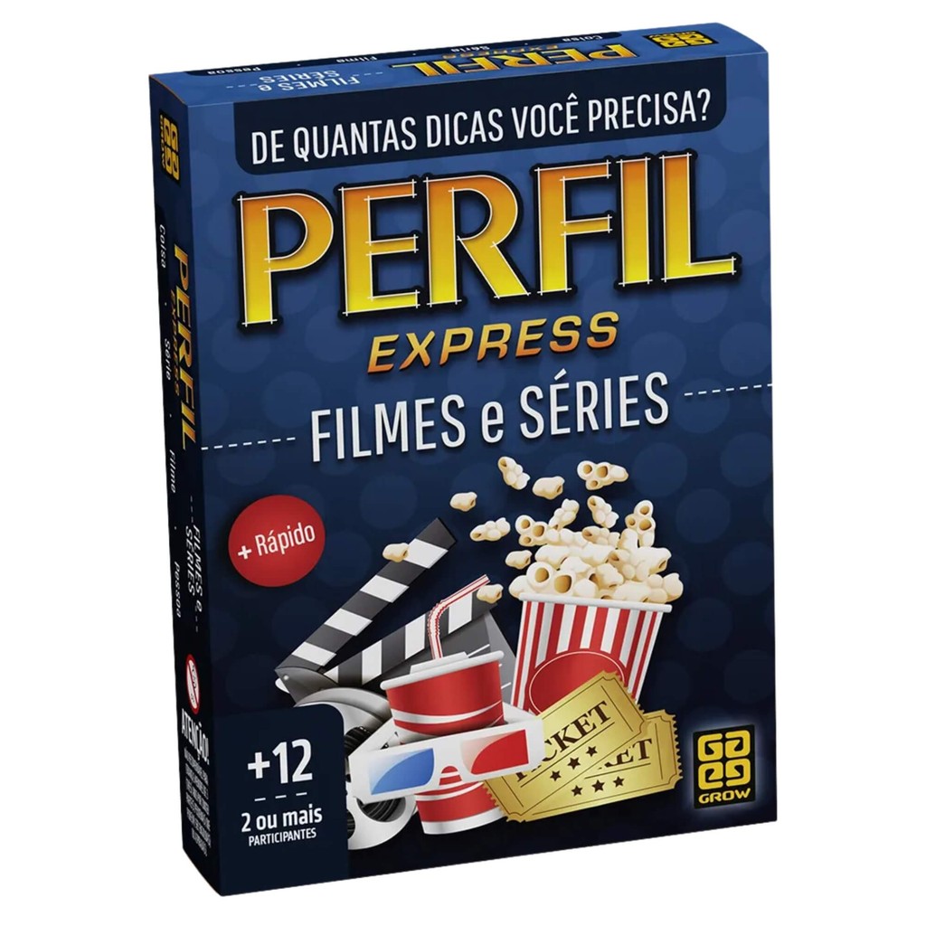Jogo de Perguntas e Respostas Perfil Express Filmes e Séries Grow - 04364 em Oferta na Shopee