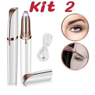 Caneta Depiladora Aparadora De Sobrancelhas Elétrico Recarregável e Portátil Para Nariz Kit 2 em Oferta na Shopee