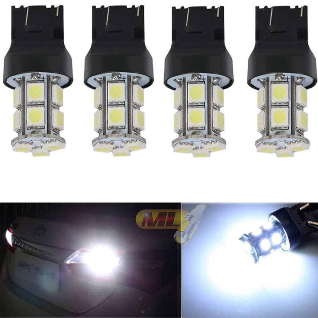 Lâmpada Led Branca T20 13 Leds 12V 7440 7443 Farol Cobalt Civic Spin Duster