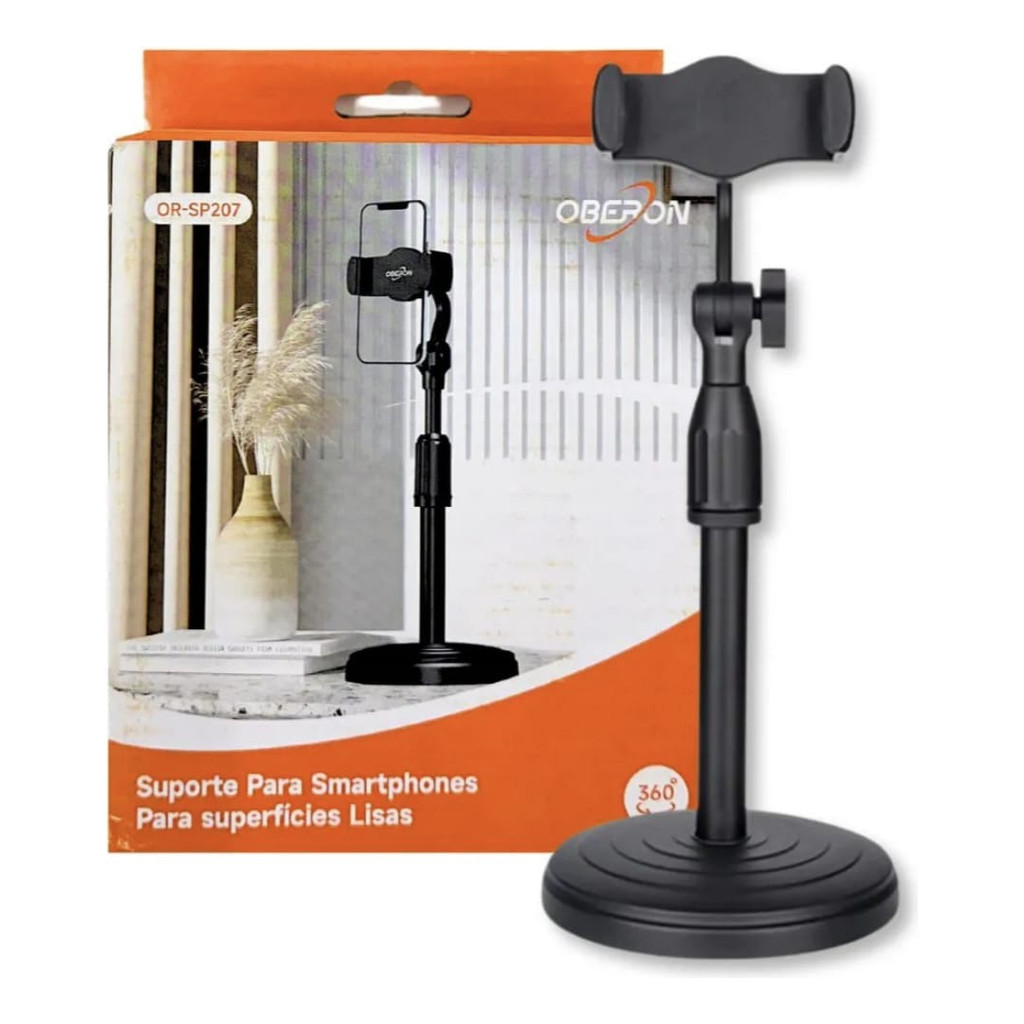 Suporte P/ Celular De Mesa Com Rotação 360 Graus Smartphone