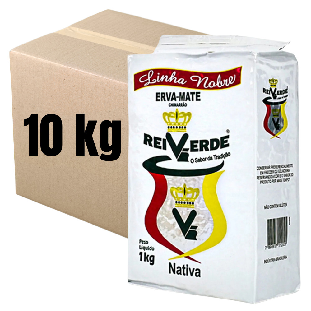 Kit 10 Kg Erva Mate Rei Verde Linha Nobre Embalado a Vácuo