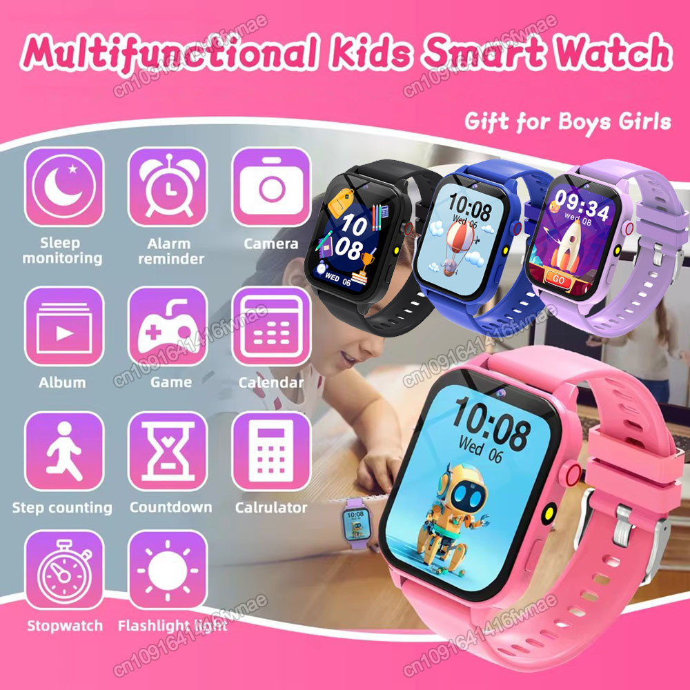 2025 Novo Huawei Smartwatch Para Crianças HD Tela De Toque Câmera 18 Jogos Monitoramento Do Sono Despertador Calculadora