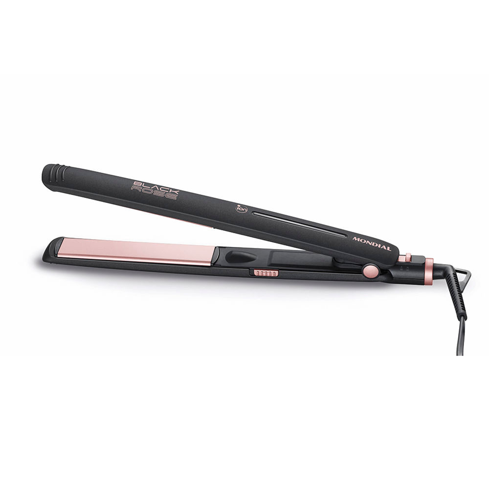 Prancha Alisadora Mondial Preto e Golden Rose 35W P-27