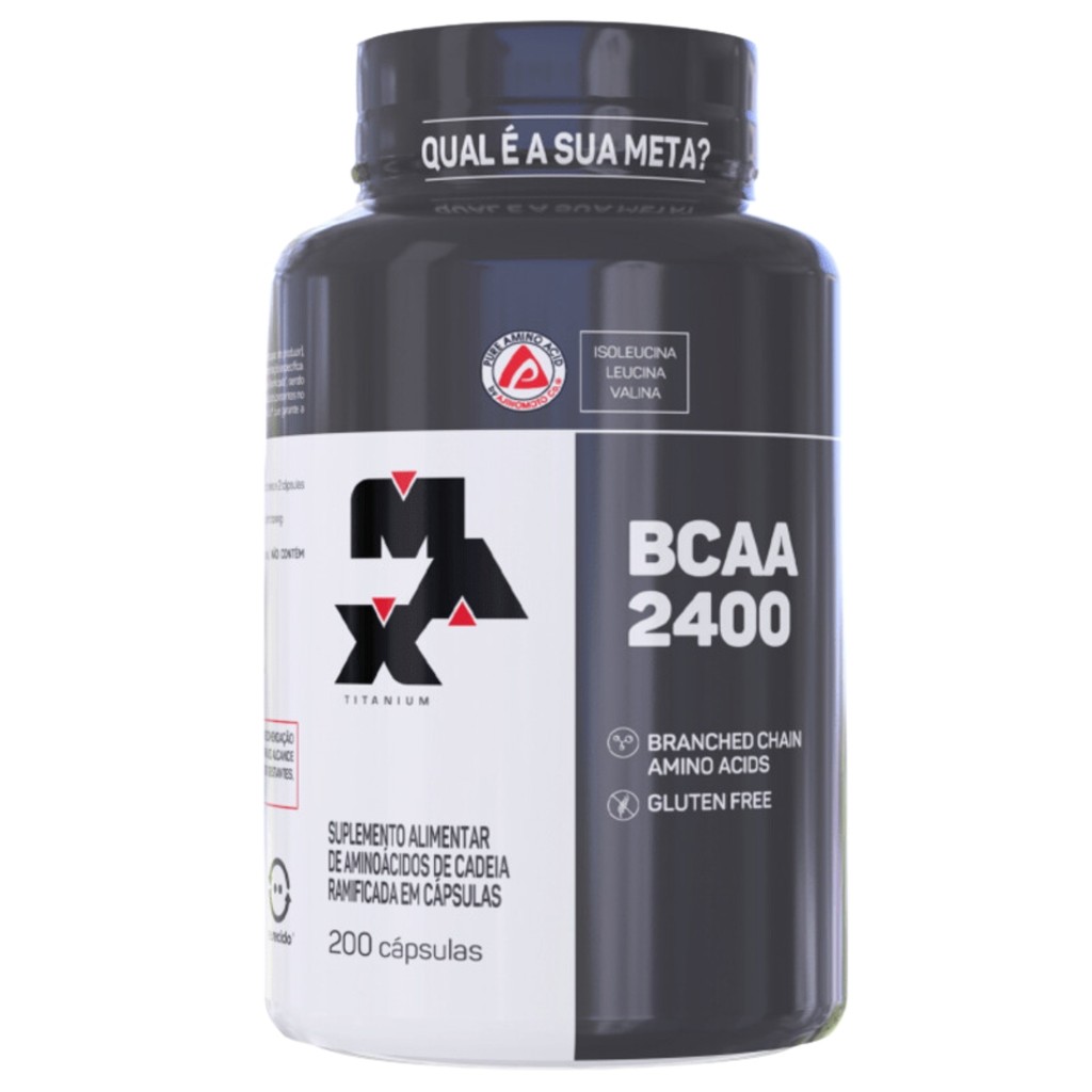 Bcaa 2400mg Pote Com 200 Capsulas Max Titanium - Health