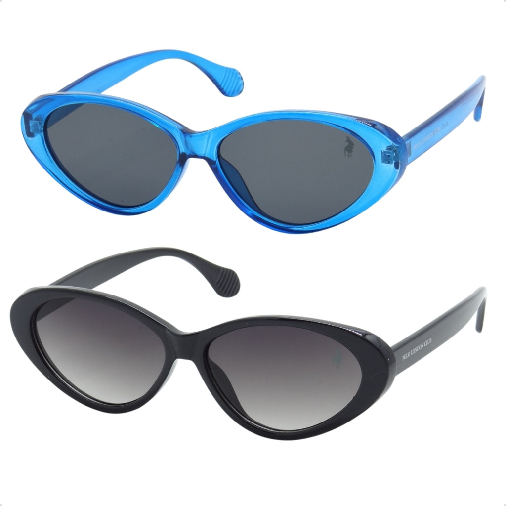 Óculos de Sol Trend Vintage UV400 Feminino Gatinho Retrô Fashion + Case Polo London Club