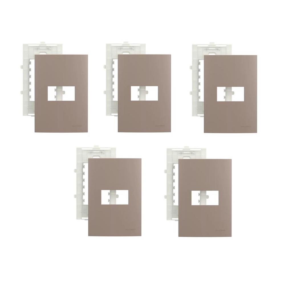 Placa 4 x 2 Argila 1 Posto Linha Sleek Margirius 5 unid