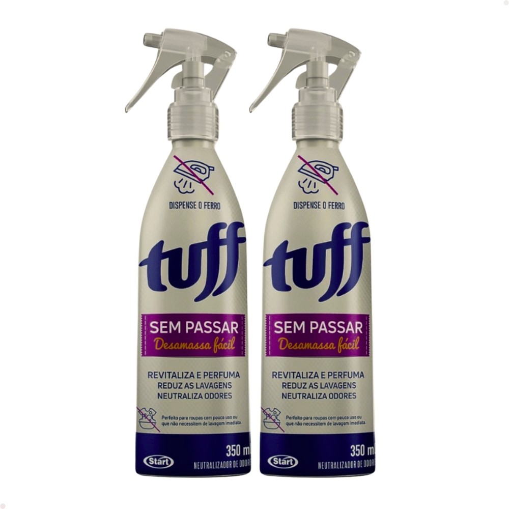 Kit 2 Desamassa Fácil 350ml Tuff Sem Passar - Dispense o Ferro, Neutralizador de Odores